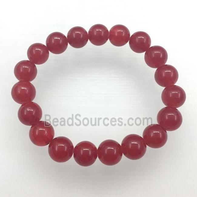 Stretch Jade bracelet, dye