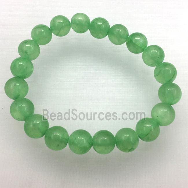 Stretch Jade bracelet, dye