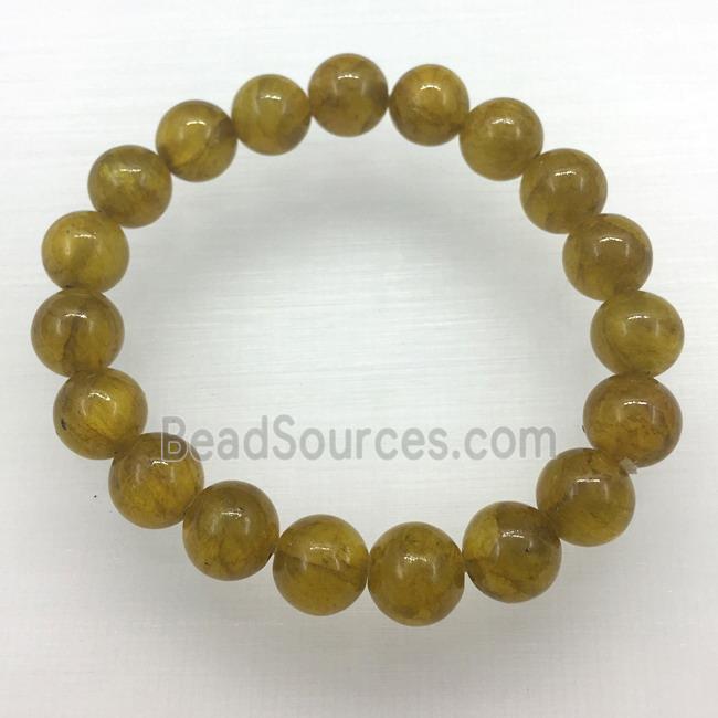 Stretch Jade bracelet, dye