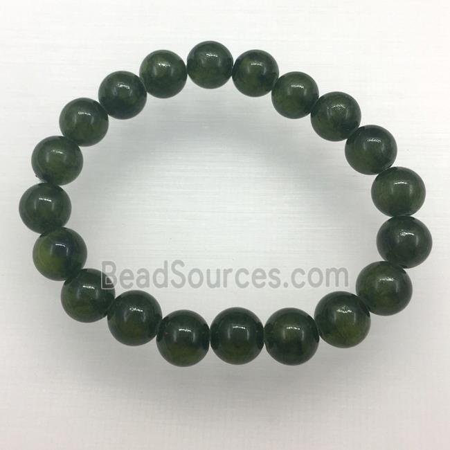 Stretch Jade bracelet, dye