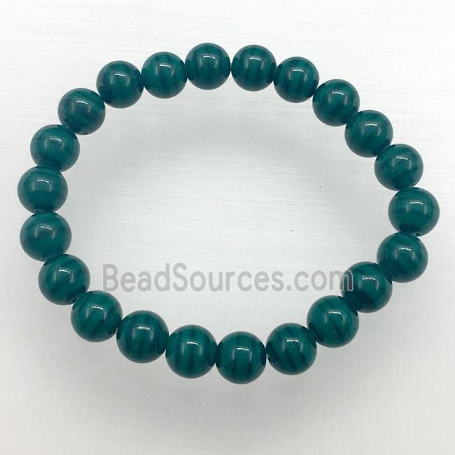 Stretch Jade bracelet, dye