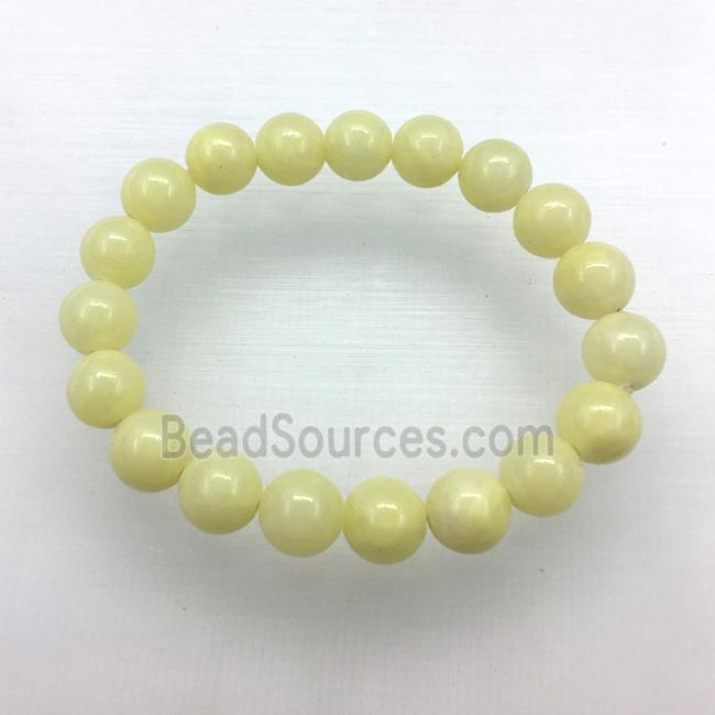 Stretch Jade bracelet, dye