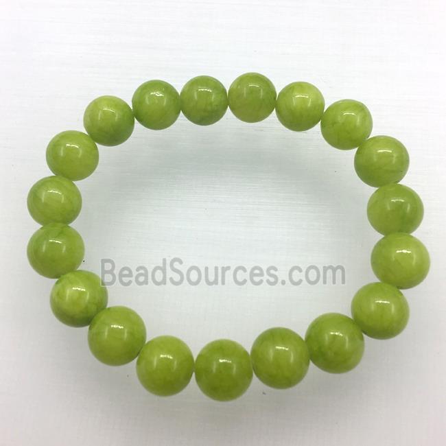 Stretch Jade bracelet, dye