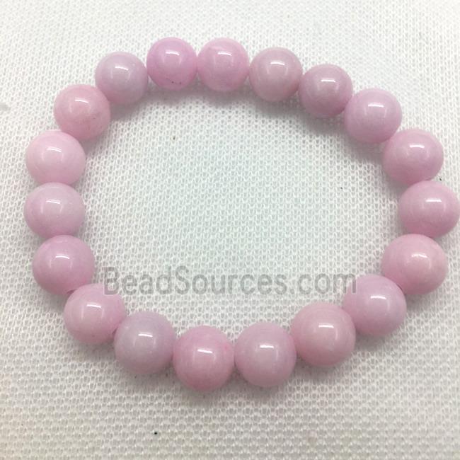 Stretch Jade bracelet, round, dye