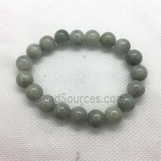 Stretch Jade bracelet, round, dye