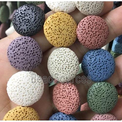 lava stone beads, coin, mix color