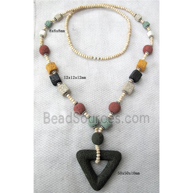 Handmade Lave Necklace