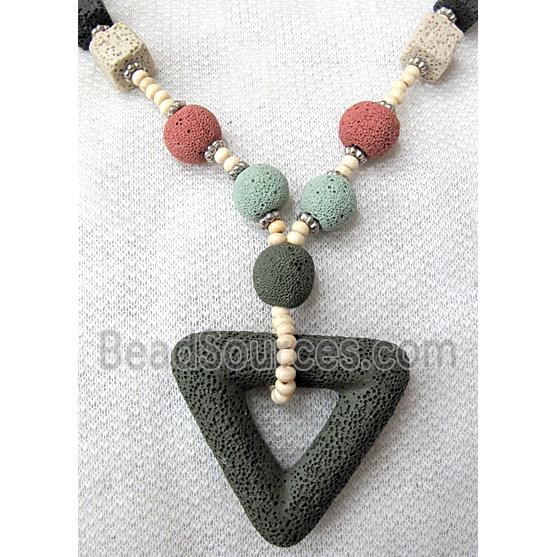 Handmade Lave Necklace