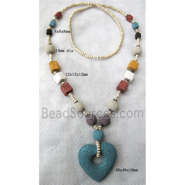 Handmade Lave Necklace