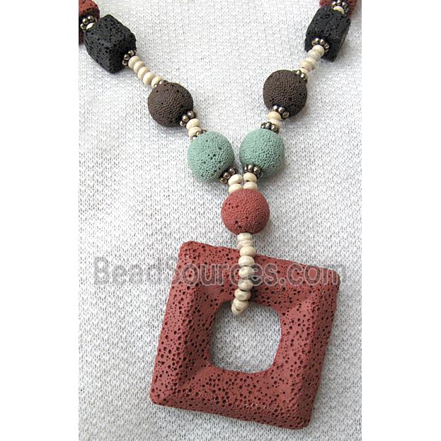 Handmade Lave Necklace