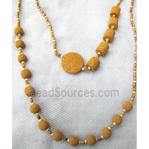 Handmade Lave Necklace