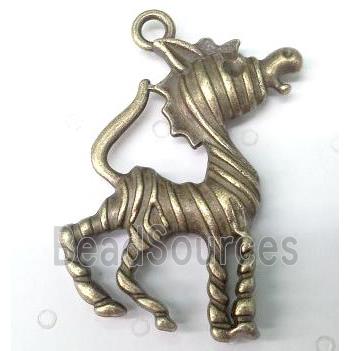 Tibetan silver animal pendant, non-nickel, bronze