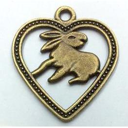 tibetan silver pendant, Chinese Zodiac Hare