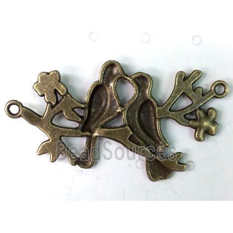 tibetan silver birds pendant non-nickel, bronze