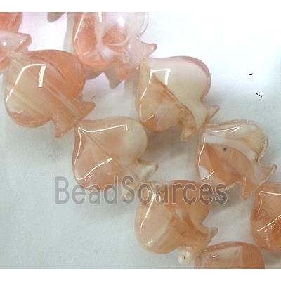 Plated Lampwork glass bead