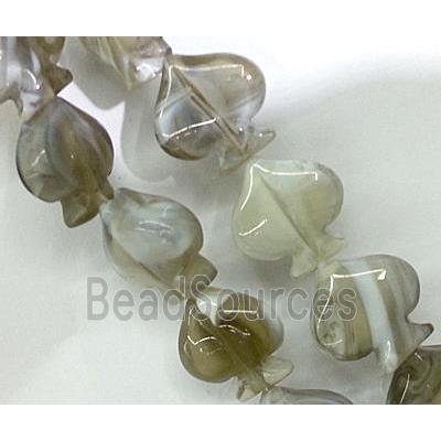 Plated Lampwork glass bead