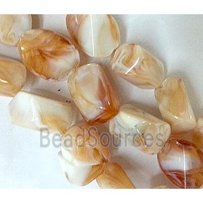 Plated lampwork glass bead, erose