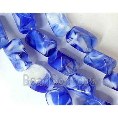 Plated lampwork glass bead, erose