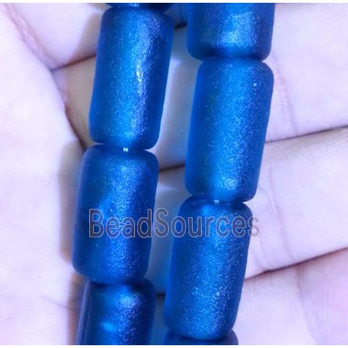 matte lampwork bead, tube