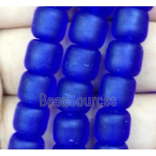 matte lampwork bead, tube