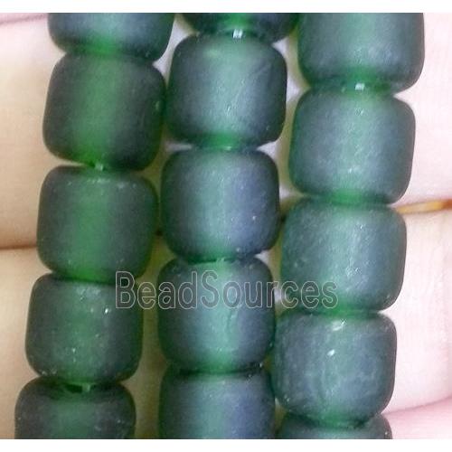 matte lampwork bead, tube