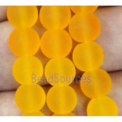 matte lampwork bead, round