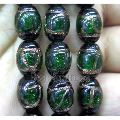 lampwork bead, barrel