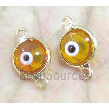 lampwork connector, eye, gold plated