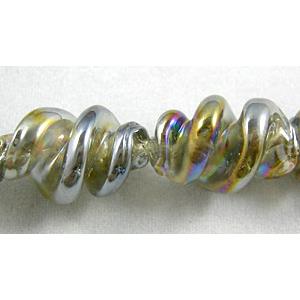 Handmade Plated with Color Twist Lampwork Beads