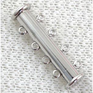 platinum plated 4-strand slide lock magnetic clasps