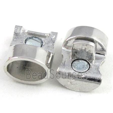 Magnetic Clasp for bracelet, platinum plated