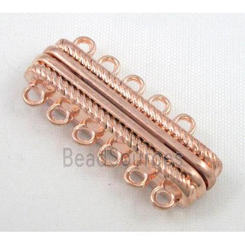 Magnetic alloy connector clasp, red copper