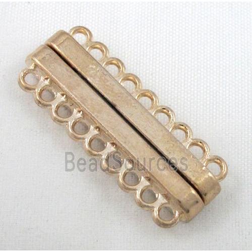 Magnetic alloy connector clasp, gold plated