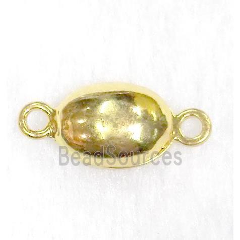 Magnetic alloy connector clasp, gold plated