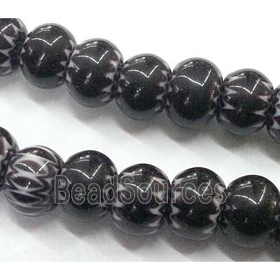 Millefiori glass bead, abacus