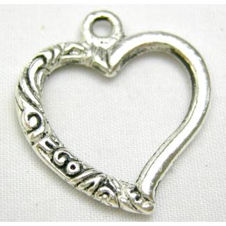 Tibetan Silver Heart Pendant Non-Nickel