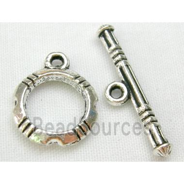 Tibetan Silver toggle clasps Non-Nickel