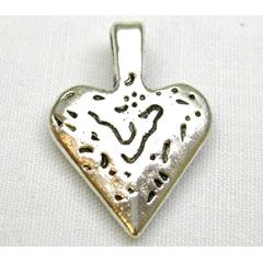 Tibetan Silver Heart Pendant Non-Nickel