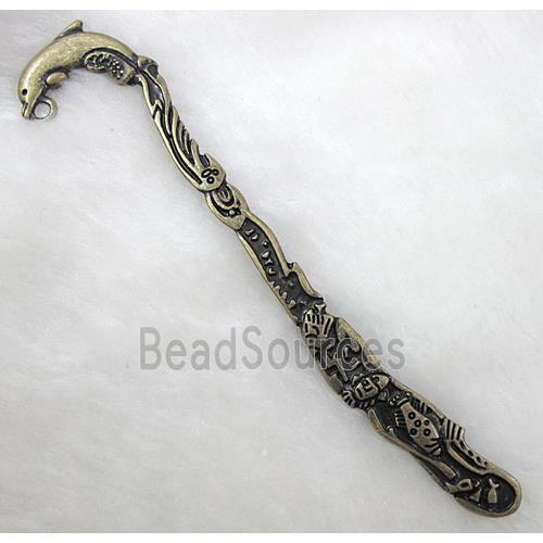 Bronze Bookmark, Tibetan Silver Non-Nickel