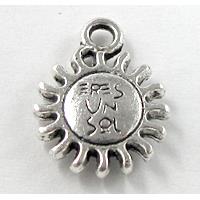 Morning-Sun Charms, Tibetan Silver Non-Nickel