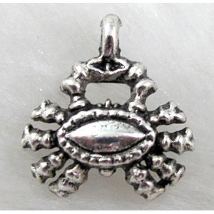 Spider charm, Tibetan Silver pendant Non-Nickel