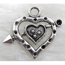 Tibetan Silver LOVE Heart Non-Nickel