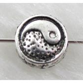 Tibetan Silver taichi Spacers Zinc Beads, Antique Silver