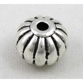 pumpkin, tibetan silver beads non-nickel