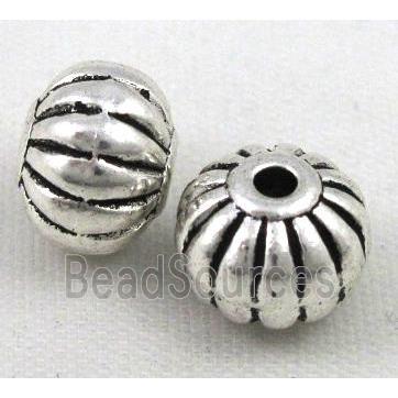 pumpkin, tibetan silver beads non-nickel