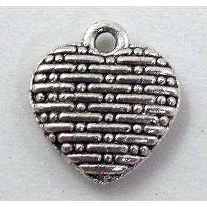 Heart pendant, Tibetan Silver non-nickel