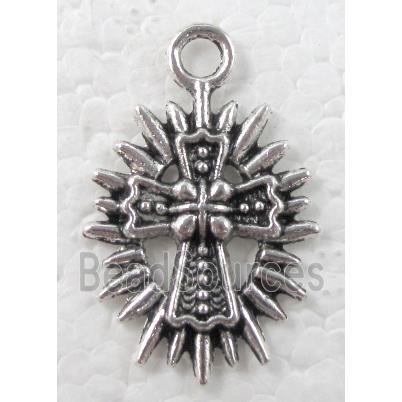 Religious Cross, Tibetan Silver Non-Nickel