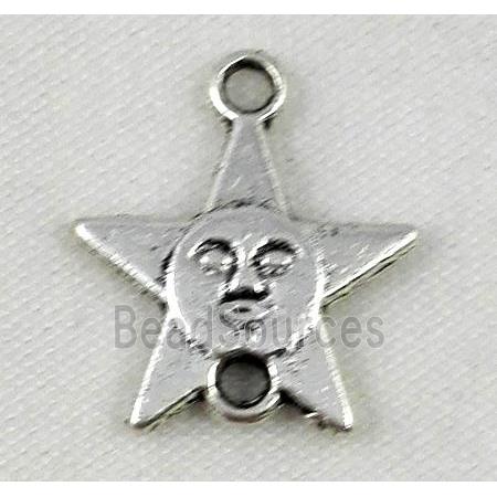 tibetan silver star connector non-nickel