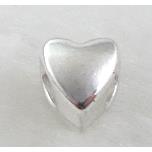 Silver plated Heart, Tibetan Silver Spacer Non-Nickel