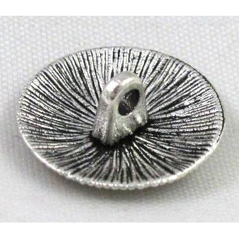 button tibetan silver charms bead, non-nickel